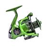 Heavy-duty ball bearing fishing reel for smooth and high-speed spinning. Ambidextrous (Green/XF7000)