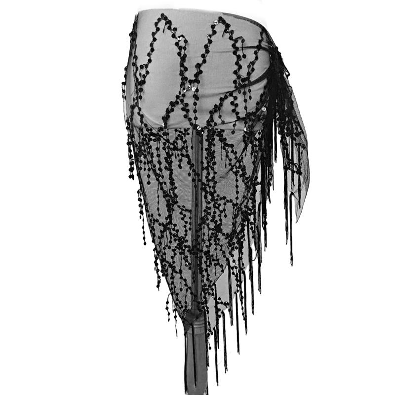 

1 шт. шарф с пайетками и кисточками, пояс, модный пояс с пайетками, украшение на бедро, шарф для танцев, сетчатый шарф для сцены, пояс, ювелирные изделия