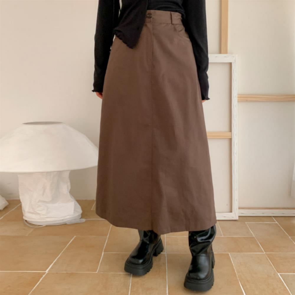 New ArrivAls Open Run Women ClAssic Solid Color Cotton BAnding A Line Long Skirt