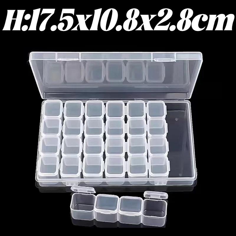 8 Styles Clear Plastic Jewelry Storage Case Small Boxes Storage Case Container Packaging Box Earrings Rings Beads Earplug Boxes