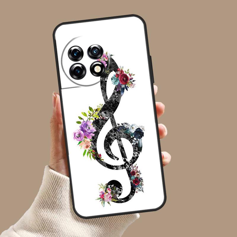 Treble Clef Music Note Case For OnePlus Nord 5 CE 3 4 Lite N20 N30 OnePlus 15 13 12 11 8 9 10 Pro 10T 13T 13R Cover