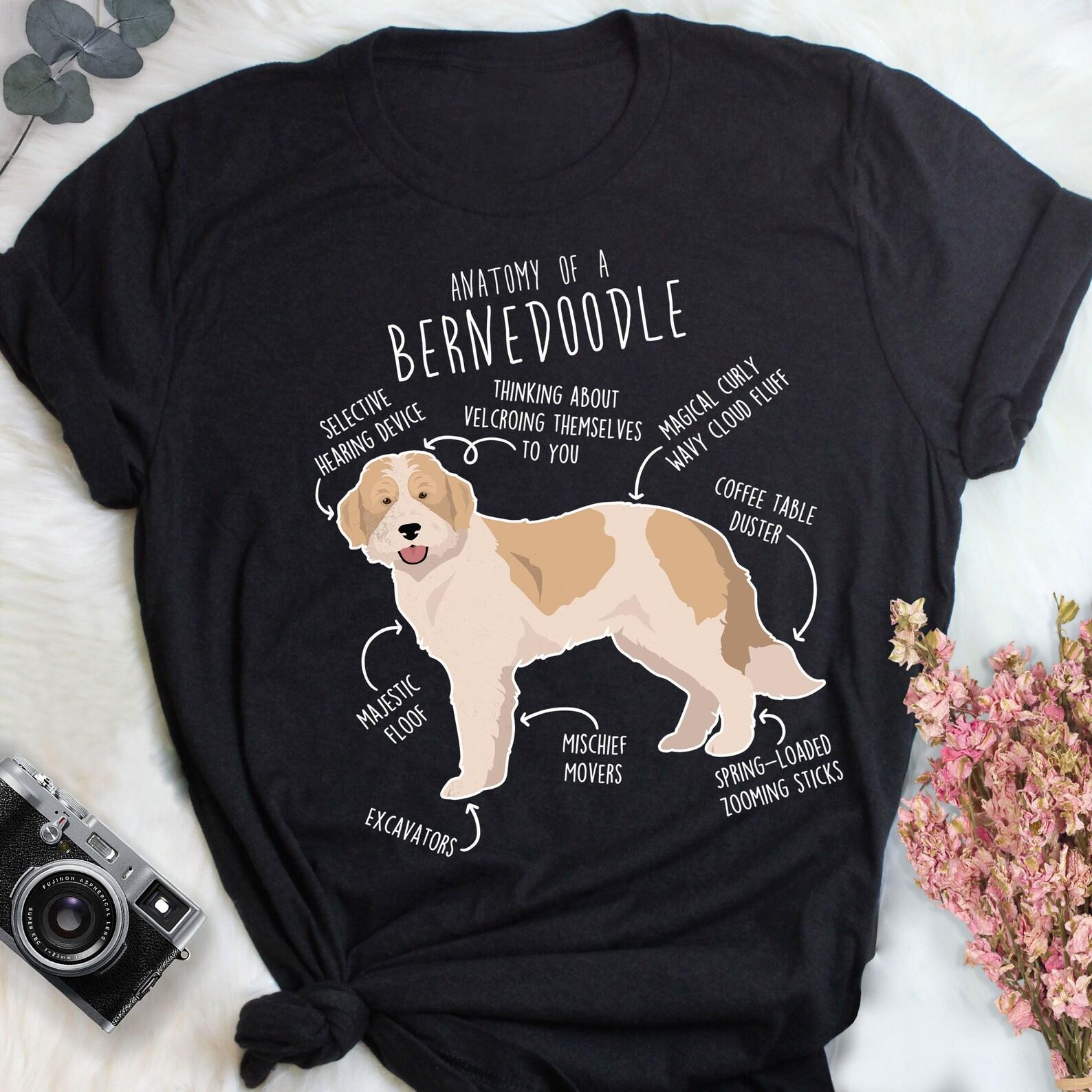 Bernedoodle Shirt, Parti Recessive Yellow Bicolor Bernedoodle Dog Lover Gift, , Funny Cute Doodle T-shirt Poodle Mix Tshirt Mom Dad 160