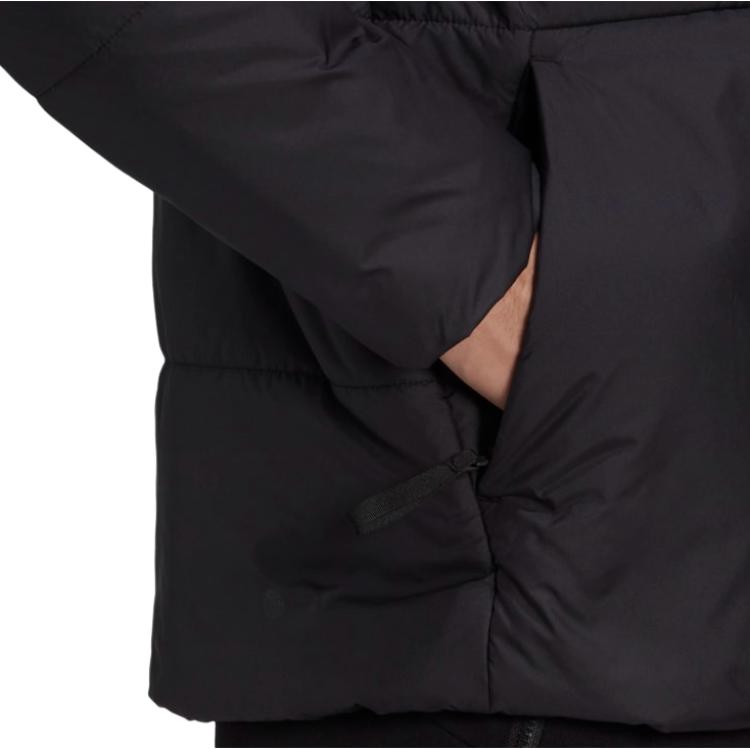 Adidas Logo Print Zip-Up Cotton Jacket Men Jackets Black HG8758