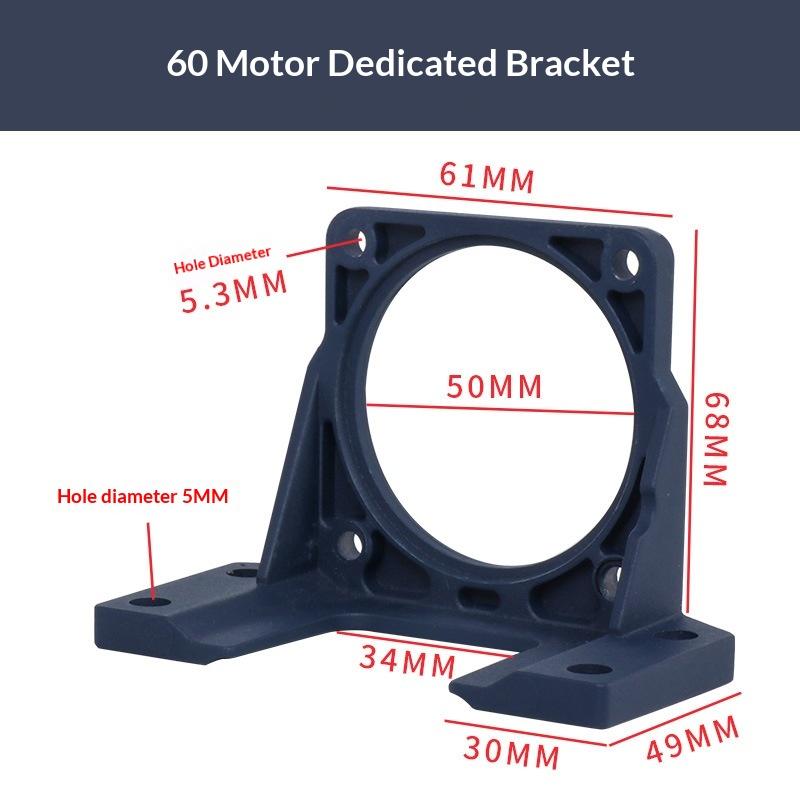

1PCS Black Metal 60/70/80/90 Step Servo Motor Bracket / Horizontal Mounting Motor Fixed Base For NEMA Motor Accessories