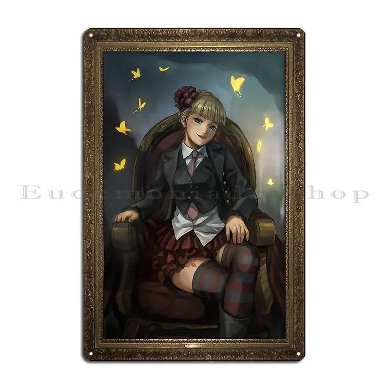 Mfoever  Umineko When They Cry Human Beatrice Portrait Metal Sign Wall Mural Pub Wall Decor Print Cave Tin Sign Poster 20x30cm（7.8x11.8inch）