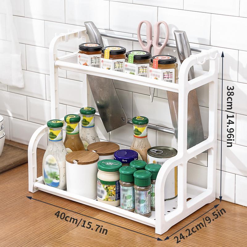 2-Story Kitchen Storage Rack Sliding Cabinet Basket Storage Drawer Multi-Purpose Sink Storage Suitable For Bathroom Kitchen Desk