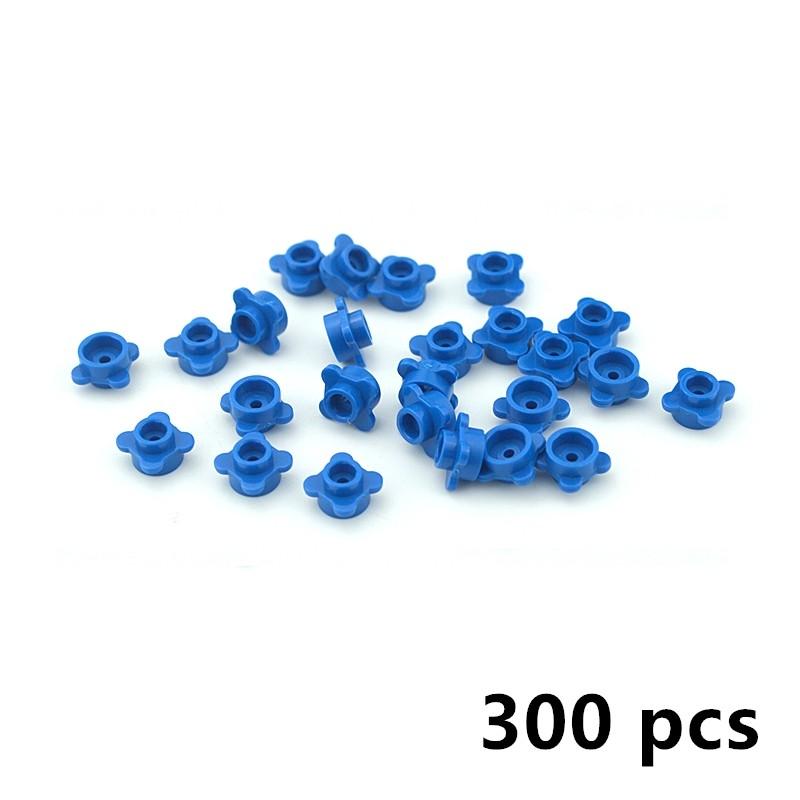 300pcs 4 Petal  Flowers Building Blocks DIY Bricks Plant Floret Grass Educational Assemblage Construction Toy Compatible 33291 For Children
