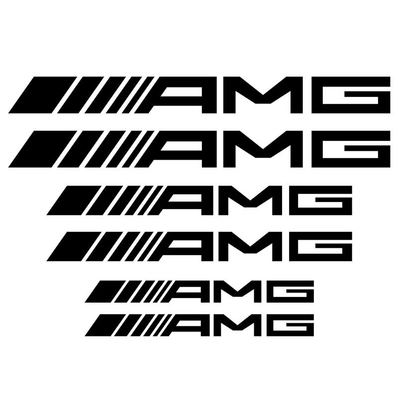 Voor AMG Mercedes-Benz remklauw auto stickers accessoires hoge temperatuur rem voor auto carrosserie raamglas bagage stickers.