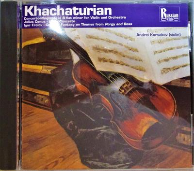 CD KHACHATURIA; RIMSKY-KORSAKOV - Khachaturian;Concert Rhapso RDCD10010 Russian Disc 1992 US Classical Used