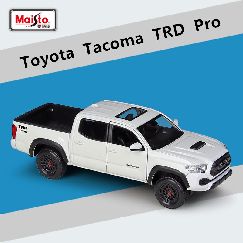 

Maisto 1/27 TOYOTA Tacoma TRD PRO 2023 Alloy Pickup Car Model Diecast Metal Off-road Vehicles Car Model Simulation Kids Toy Gift белый
