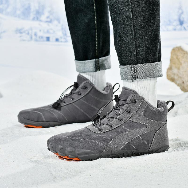 Men's and Women's Plush Warm Snow Boots Are Fashionable Versatile Lightweight Non Slip Men's Outdoor Hiking Shoes