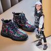 Girls' Shoes Children's motorcycles Short Boots 2025 New All-match Spring and Autumn British Style Princess Fashion Black Cotton Boots