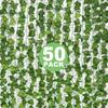 Folhas artificiais de hera verde, videira, trepadeira, guirlanda pendurada, faça você mesmo, flores falsas, plantas para jardim, festa de casamento, decoração de casa