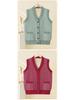Grandma's Plus Velvet Knit Vest: Cozy Shawl for Middle-Aged and Elderly Women in Spring, Autumn, and Winter