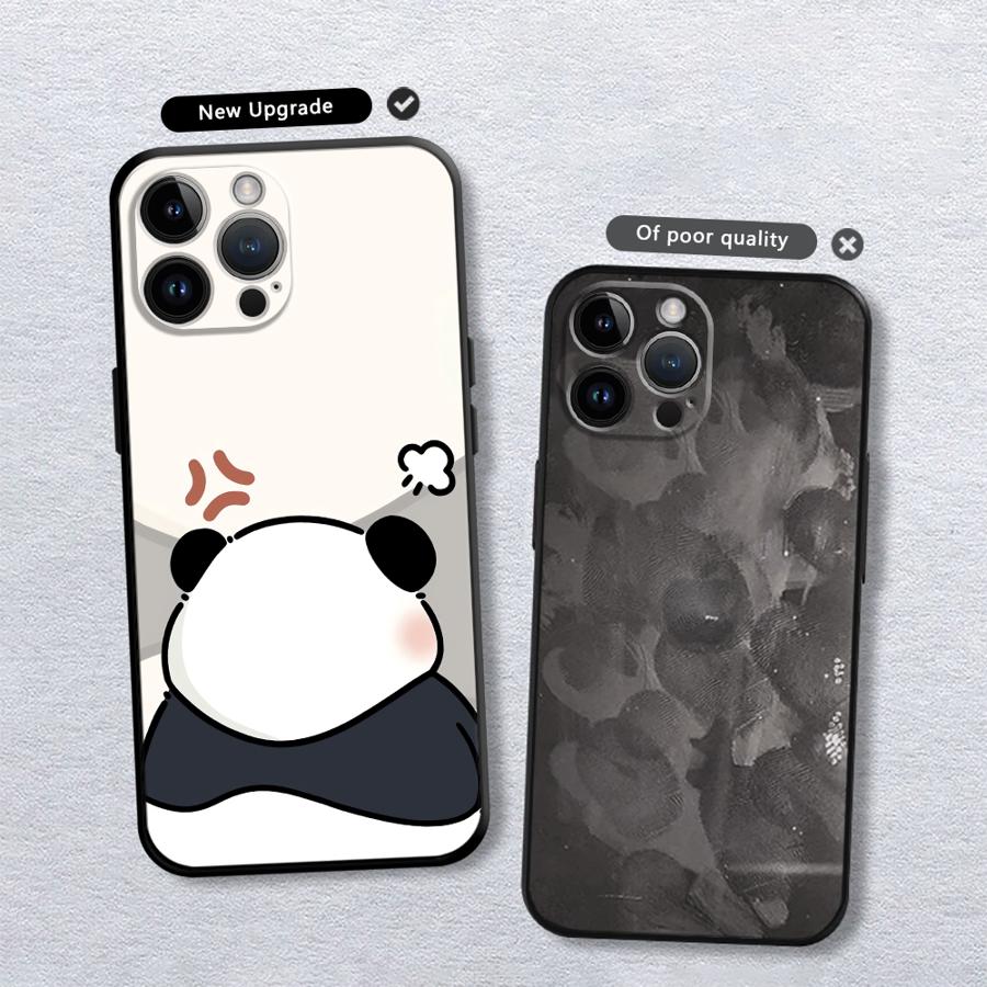 Cartoon Cute Panda Phone Case for Apple iPhone 17 Pro Max 15 Pro 7 8 XR XS MAX 12 16 Air 13 17e 11 14 Funda Phone Cover