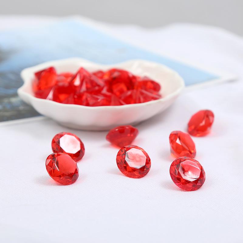 Seven-Color Acrylic Rhinestone Gem Digging Toy for Kids 40mm, 1 lb (approx. 29 pieces) красный