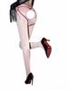Bandage Waist Hollow Out Pantyhose Women'S Lace Cross Crotch Tights Oil Shiny Glossy Sheer Woman Stocking Lingerie