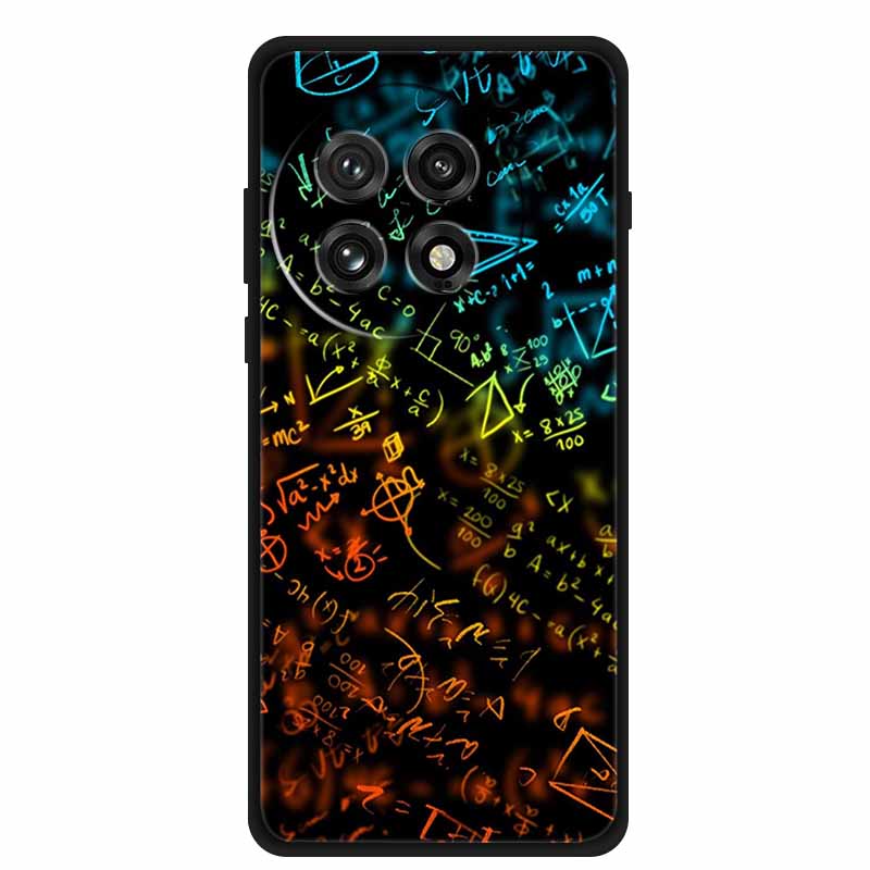 Black Silicone Case For OnePlus 13 5G Case Cartoon Cat Soft Back Cover For OnePlus Ace5 5G Ace 5 Pro 13R Phone Case Shell Coque