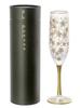 Aderia (ADERIA) Sakura Flute Champagne Glass, 180ml, Made In Japan, Gift Boxed, Wine Flute, Sparkling Wine, Bordeaux, Red Brandy, Gift for Women, Moth