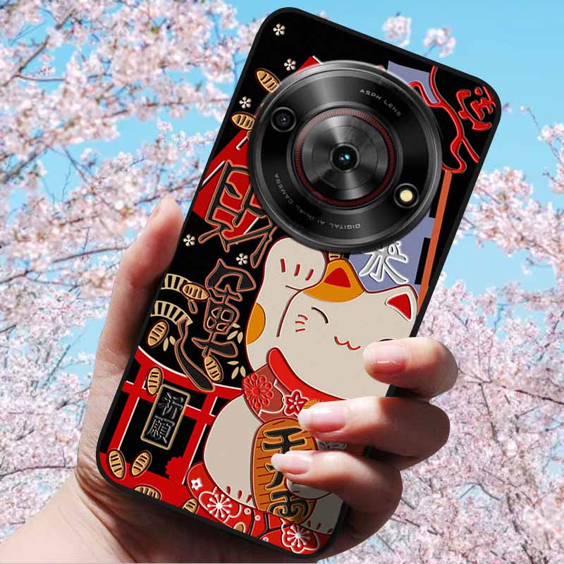 For ZTE Blade A75 5G 6.6" Cases 3D Relief Flower Soft Silicone Luxury Cover for ZTE Blade A75 5G 3D Phone Cases ZTE Blade Z2357N