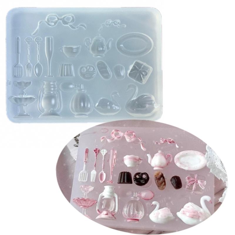 Reusable Silicone Craft Mold Lightweight Portable Design For Creative Dessert Toppers Candy Making Supplies