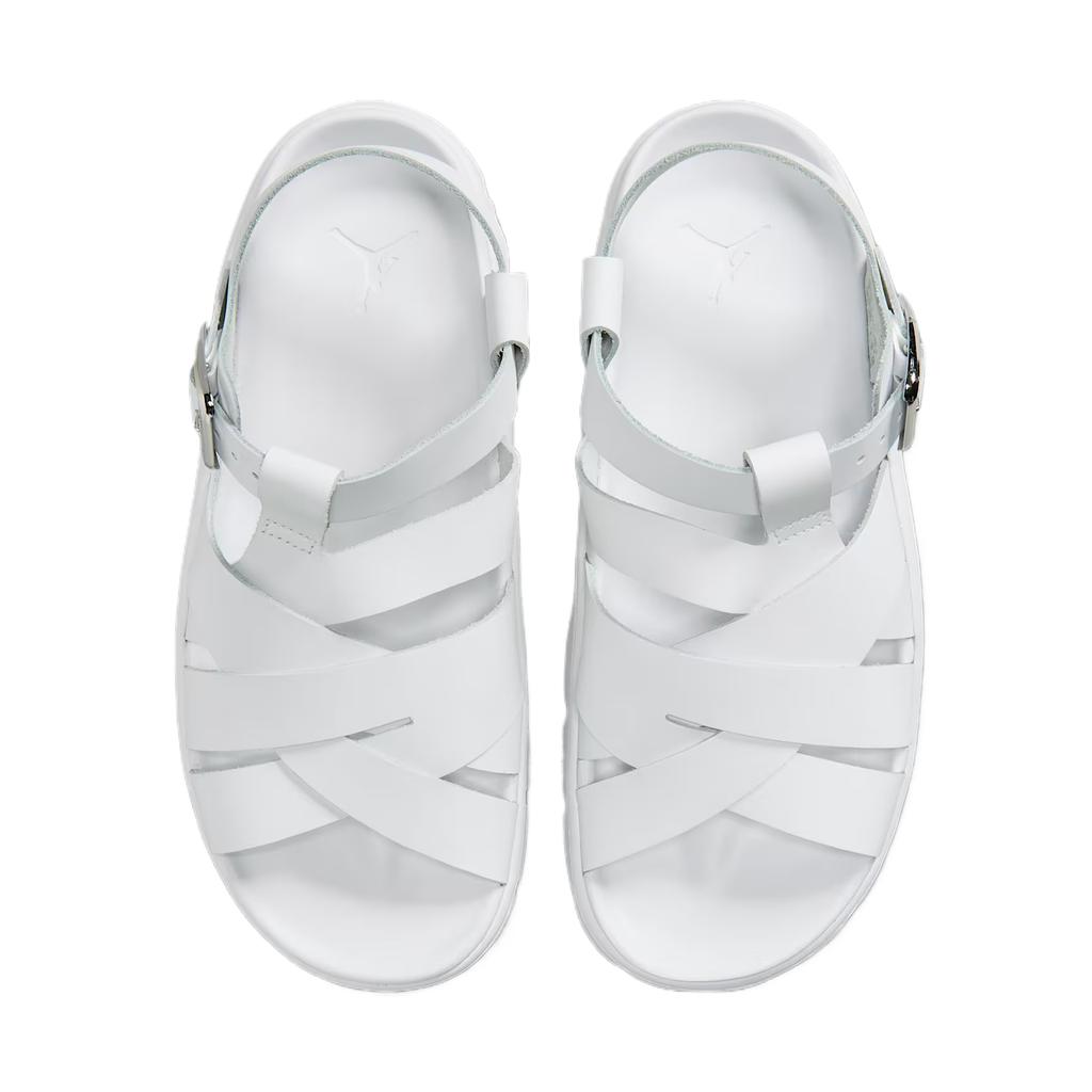 Jordan Beach Sandals Women's White/Metal Silver IB8841-100