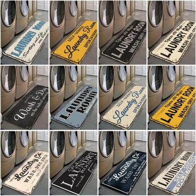 Non-Slip Floor Mat Laundry Room Mat Entrance Doormat Self-Service Laundry Bath Mat Carpet Laundry Room Decor Balcony Rug