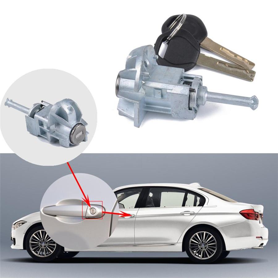 Left Driver Door Lock Cylinder Barrel Assembly for BMW E46 3 Series W 2 Keys 51217019975