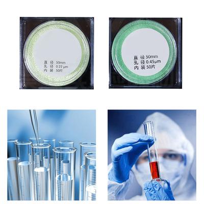 50Pcs Laboratory Water Microfiltration Membrane Microporous 0.45/0.22um Organic Microfiltration Membrane Diameter 50mm