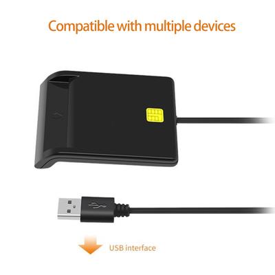 1 Set Kartenleser unterstützt SM/C/ID/SD-Karte mit präzisem Lesen, intelligente LED-Licht-Touch-Chipkarte