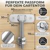 2pcs 1100lbs Load Capacity J Bolt Gate Hinge Rust Resistant Ball Bearing Heavy Duty Hinge Reinforced Structure