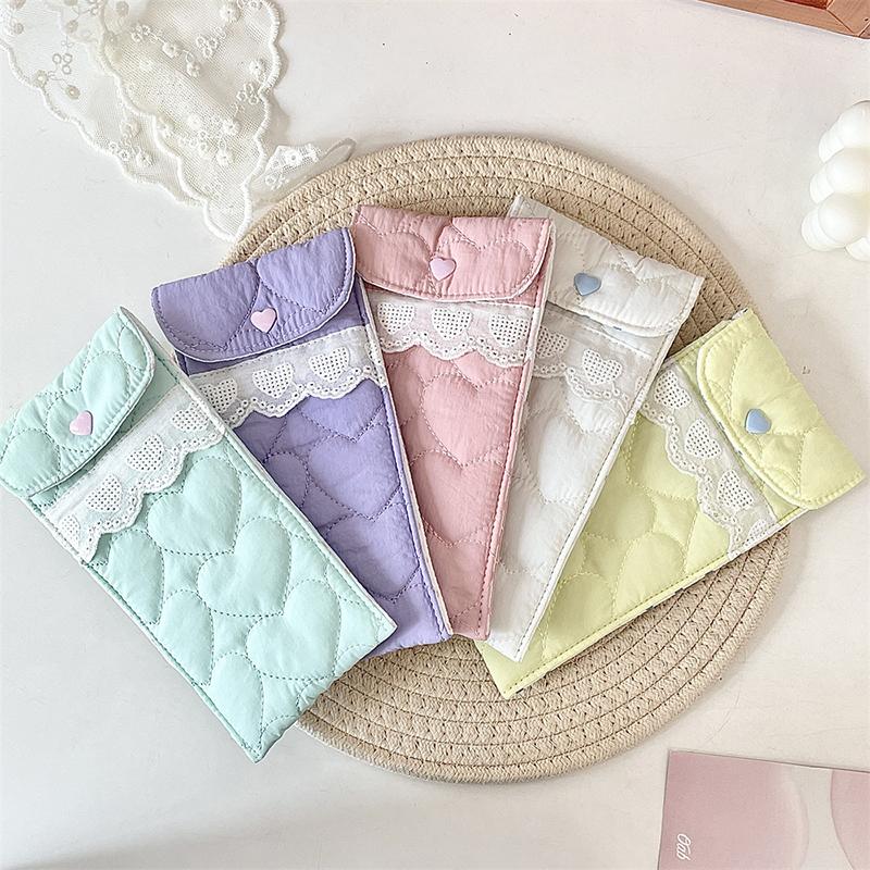 Husă ochelari culoare solidă Stil Ins Portofel monede Depozitare ochelari de soare Matlasat Love Anti-zgârieturi Portabil Husă ruj