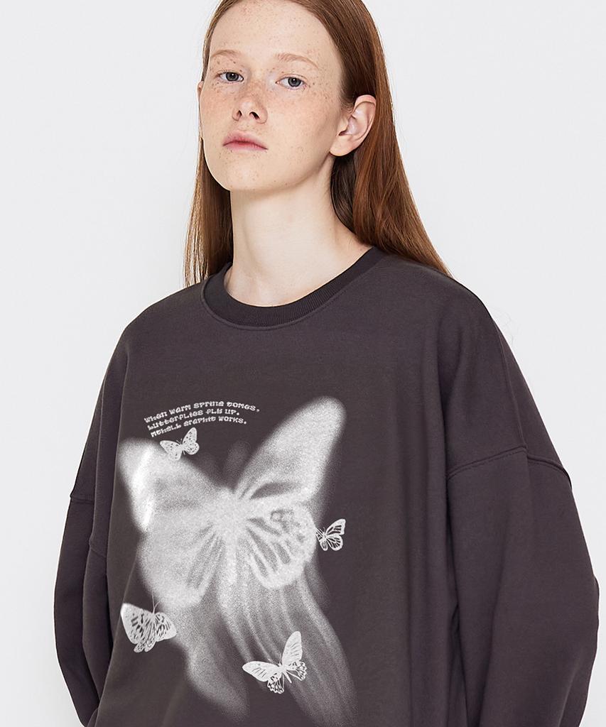 MATCHGLOBE Butterfly Sweatshirt (Dark Grey)