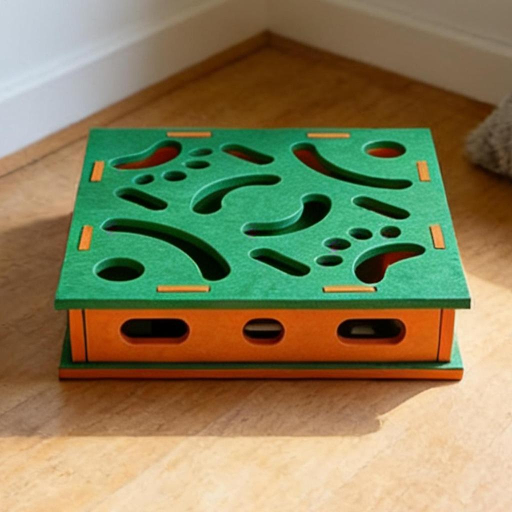 Cat Scratch Puzzle Box Interactive Claw Trimmer With Bell Ball Felt Cat Scratch Puzzle For Kitten Dog Small Medium Large Breed
