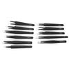 11Pcs Accuracy Tweezers Canvas Bag Set Stainless Steel Straight Ebow Anti Static Tool ESD(Tweezers