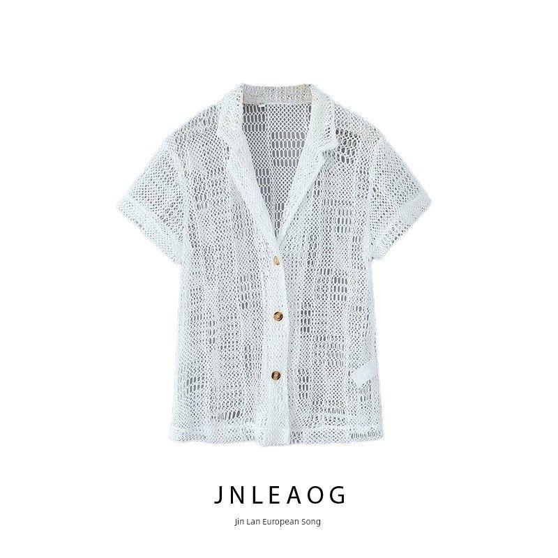 Jnleaog Spring New Arrival Women's Clothing Fashion Style Travel Outfit Lazy Casual Holiday Beach Seaside Blouse