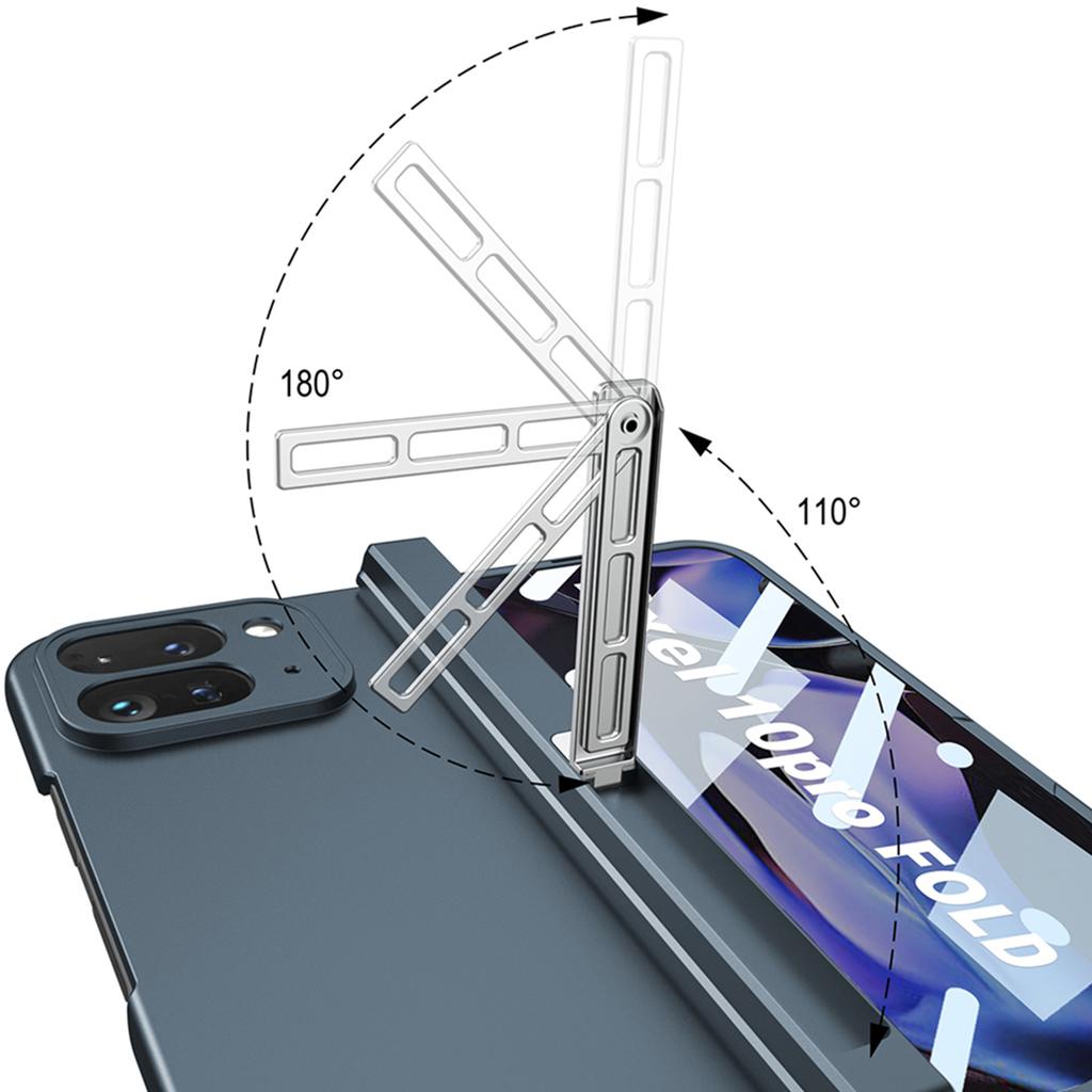 GKK For Google Pixel 10 Pro Fold Kickstand Case Magnetic Hinge Protection PC+Tempered Glass Phone Shell
