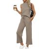 2025 Summer Women's Cross-Border Suit: Vest Top & Wide-Leg Cropped Pants