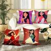 Klassischer Zeichentrickfilm M-Mulan Kissenbezug Quadratisches Kissen Schlafzimmer Sofa Freizeit Komfortkissen Wohnzimmer Heimdekoration 40X40
