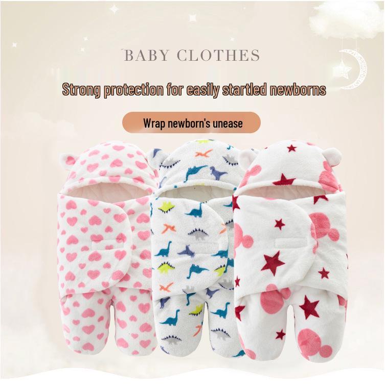 Anti-Startle Cotton Swaddle Blanket for Newborns - All-Season Baby Sleeping Bag
