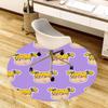 1pc Annoyed Sticker Pattern Round Carpet, Made of Polyester,Perfect for Decorating Office Chairs, Living Rooms,fplt129