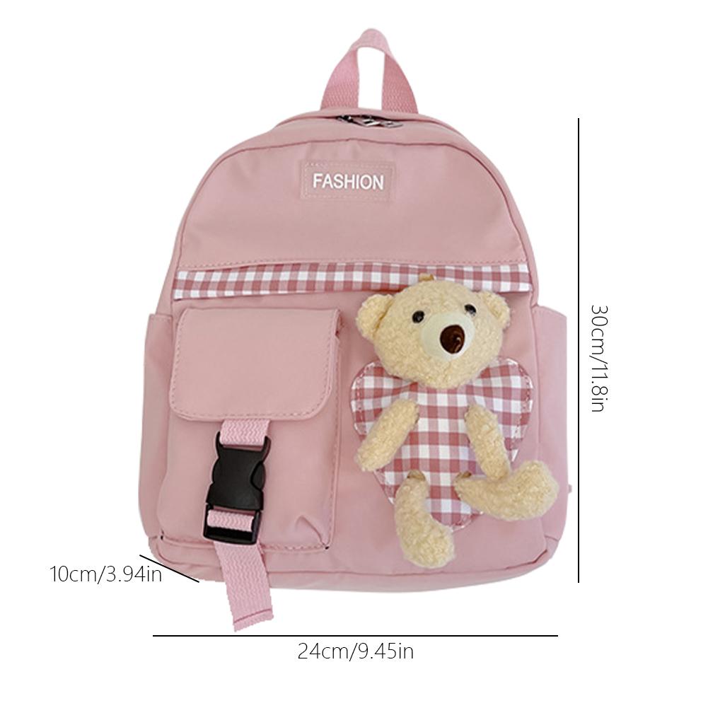 Baby School Season Small Schoolbag Cute Bear Children'S Backpack Adjustable Shoulder Strap Comfortablelightweight Gifts For Kids