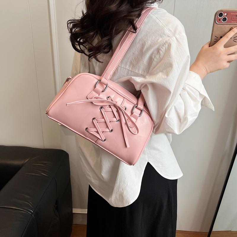 Bow Spice Girl Underarm Bag Women's 2025 New Autumn and Winter Tote Bag Shoulder Bowling Pillow Bag Commuter Bag