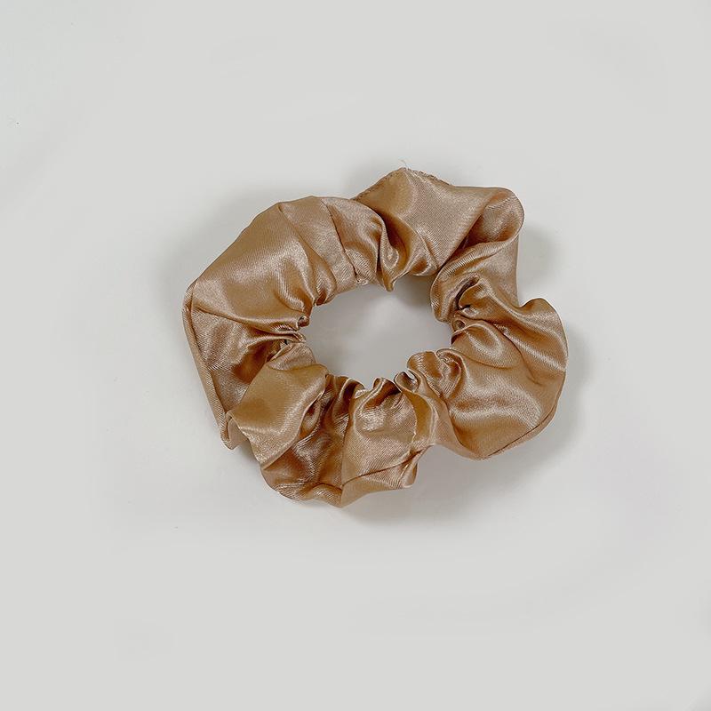 European-American Satin Pleated Hair Tie - French Minimalist Design