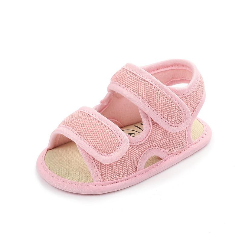 Baby Boys Girls Soild Summer Breathable Anti-Slip Shoes Sandals Toddler Soft Soled Shoes 0-18 Monthes