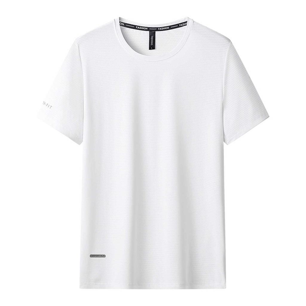 T-shirt da uomo a maniche corte atletiche ad asciugatura rapida, traspiranti, magliette da allenamento per corsa, elasticizzate, estive, casual, traspiranti, girocollo, top