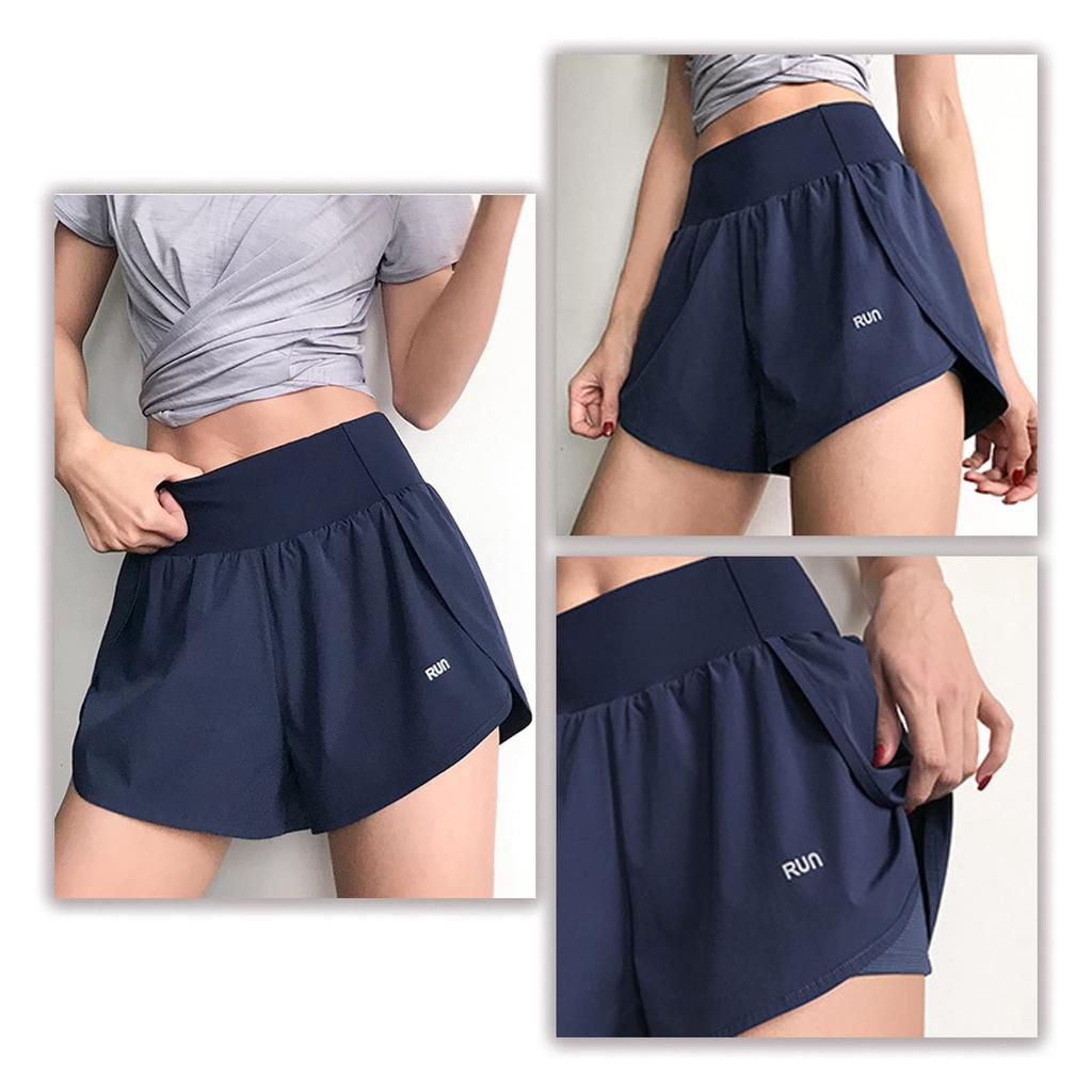 Yuoku Shorts with Sports Running Yoga Side Perfect for and the Gym M and Women's Built-in Pockets, Pants, Shorts, Underwear, One-Piece Leggings,