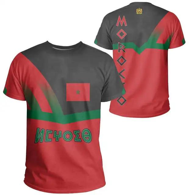 Camiseta Deportiva de Verano para Hombre con Cuello Redondo e Impresión 3D