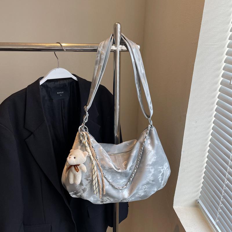 Large-capacity Bag Women's Summer New Versatile Niche Chain Shoulder Messenger Bag Pleated Dumpling Bag