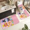 3pcs Anpanman Pattern Flannel Nonslip Absorbent Washable Decorative Bathroom Home Toilet Seat Cover Mat